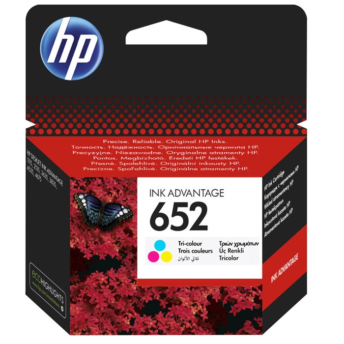 HP 652 Üç Renkli Kartuş F6V24AE