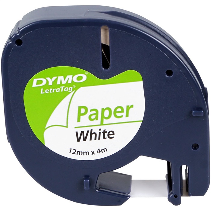 Dymo Letratag Kağıt Etiket 12 mm x 4 m Beyaz