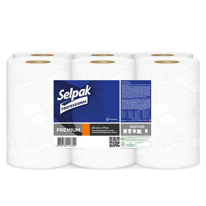 Selpak Professional Hareketli Kağıt Havlu 25 cm 6'lı Paket