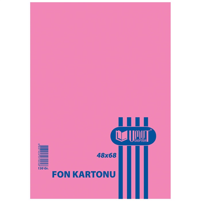 Umut Fon Kartonu 50 cm x 70 cm Pembe 100'lü Paket