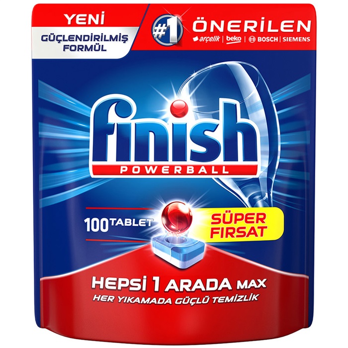 Finish Powerball Bulaşık Makinesi Tableti 100'lü Paket Hepsi 1 Arada