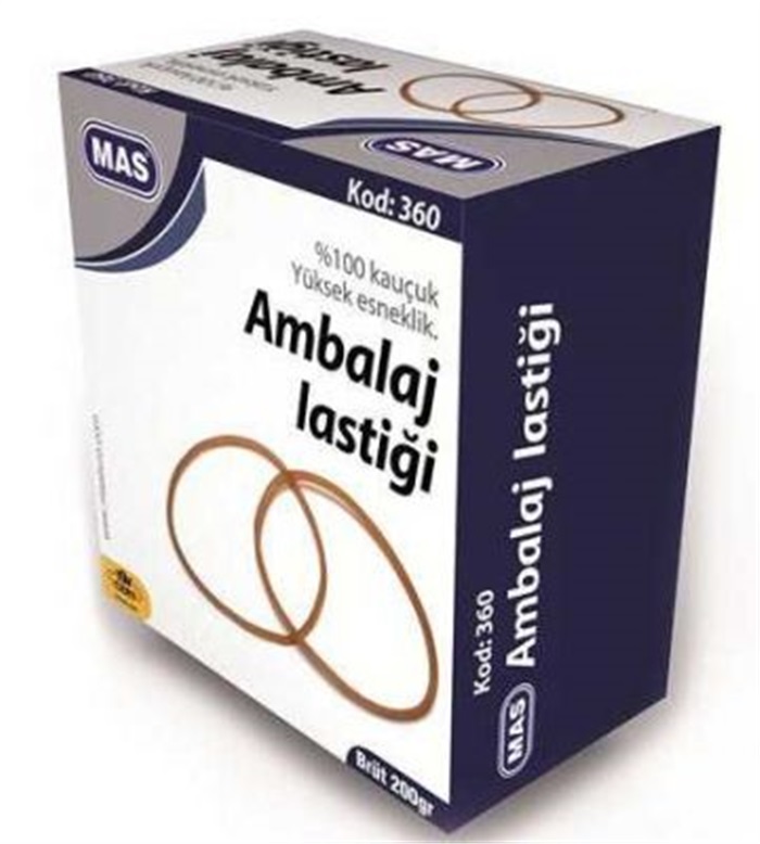 Mas 360 Mini Ambalaj Lastiği %100 Kauçuk 200 gr