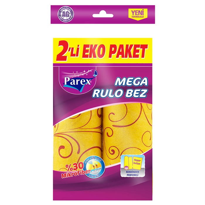 Parex Perforeli Mega Rulo Temizlik Bezi 2'li Paket