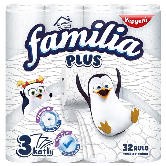 Familia Plus Tuvalet Kağıdı 3 Katlı 32'li Paket