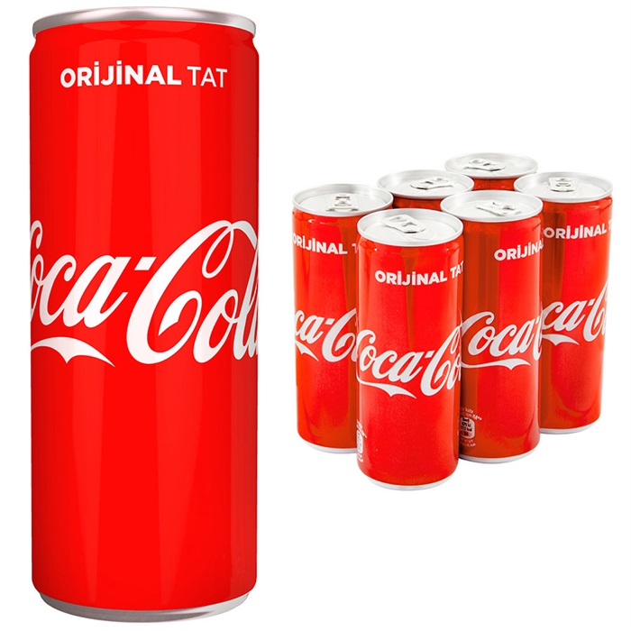 Coca-Cola Kutu 250 ml 6'lı Paket