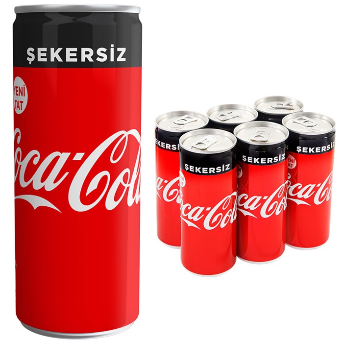 Coca-Cola Şekersiz Kutu 250 ml 6’lı Paket