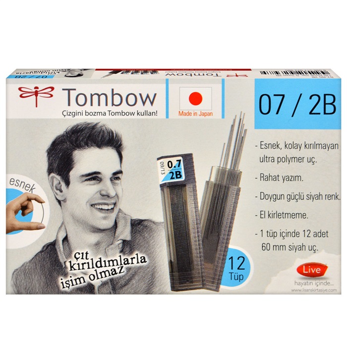 Tombow 0.7 mm 2B Klasik Kalem Ucu 12'li Paket